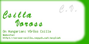 csilla voross business card