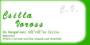 csilla voross business card